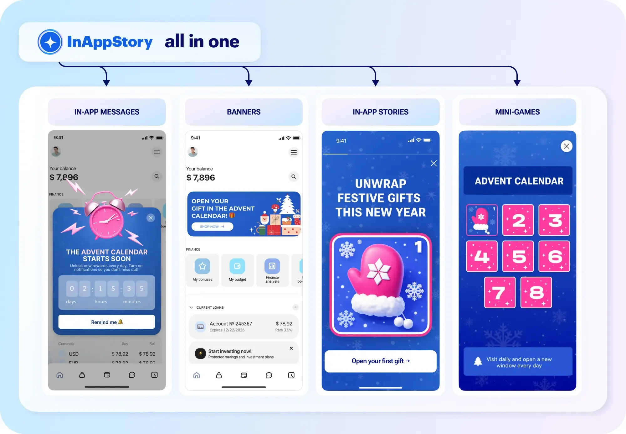 inappstory is to manage all in-app communication