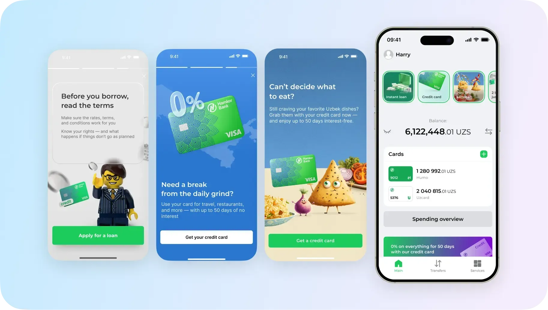 hamkorbank in-app stories