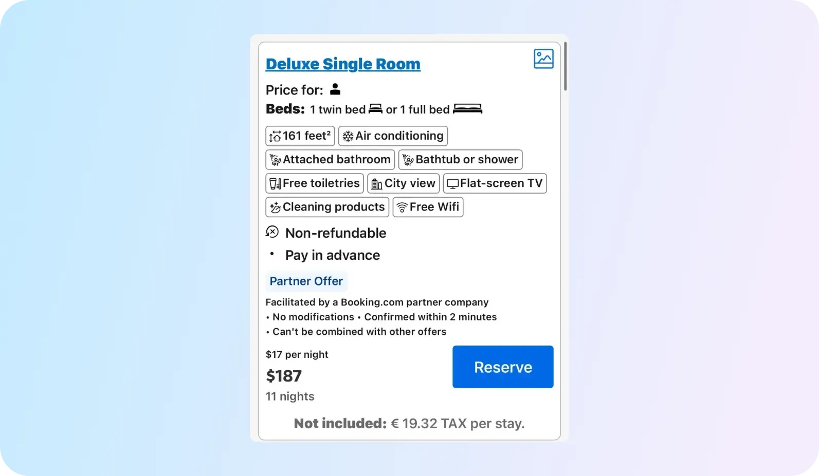 Booking partner offers