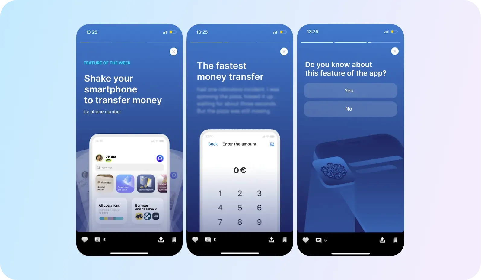 Feature highlights for financial apps