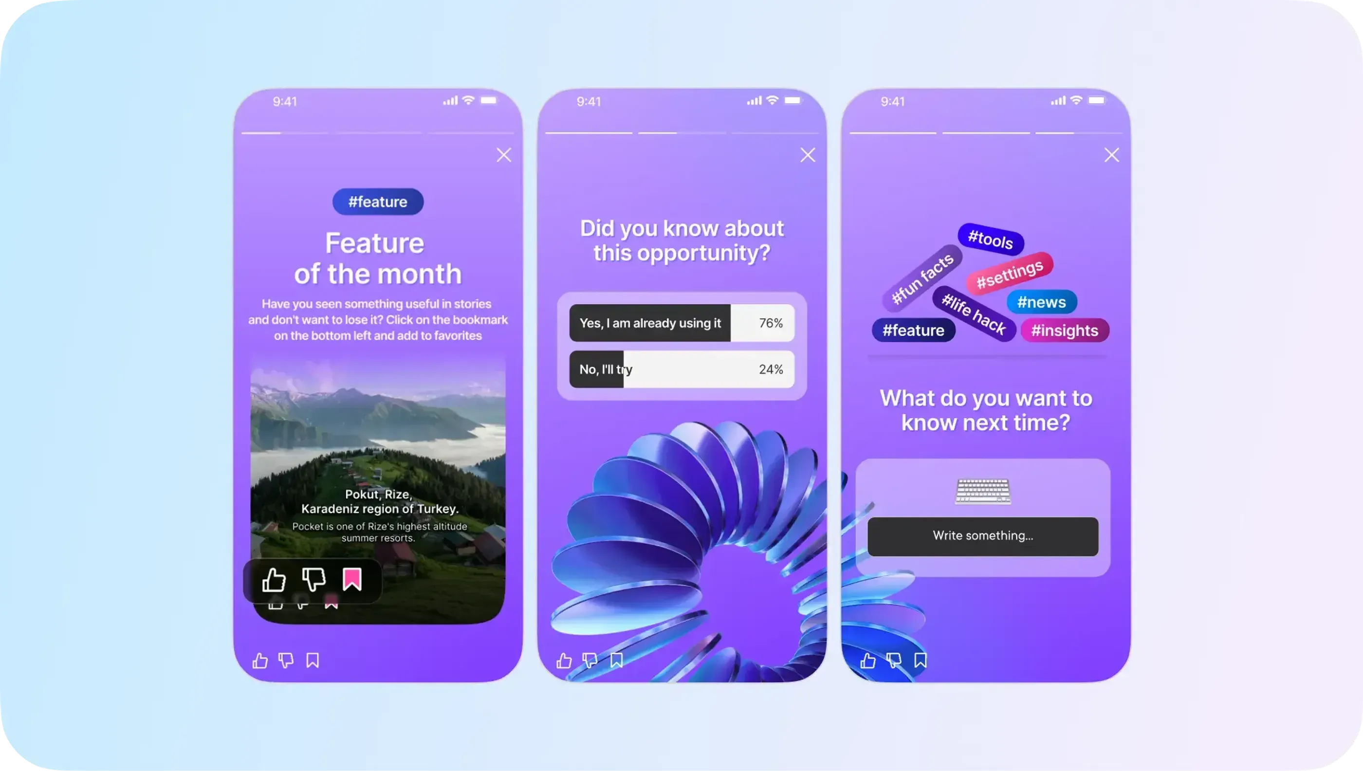 Interactive content to improve daily active users