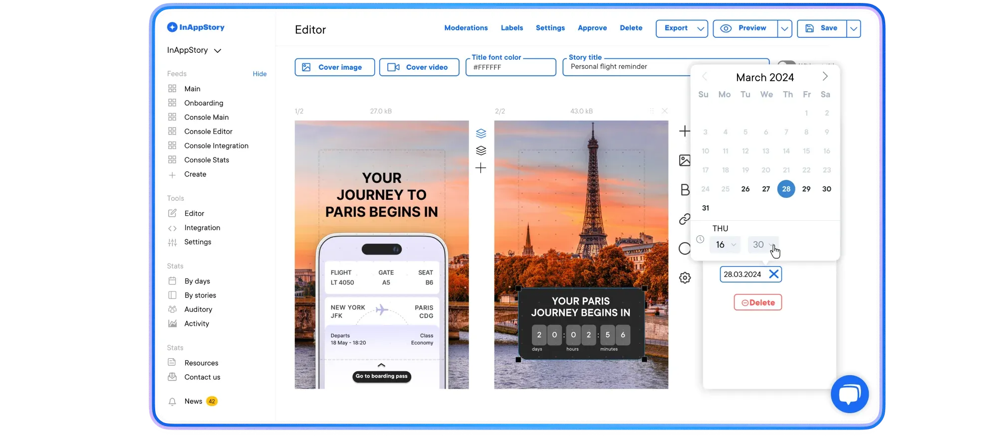 Seamless UX for creating and managing interactive content