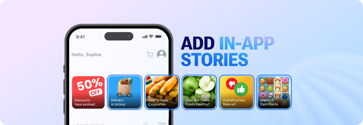 how to add in-app stories