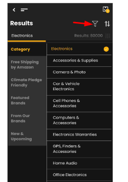 option for product search